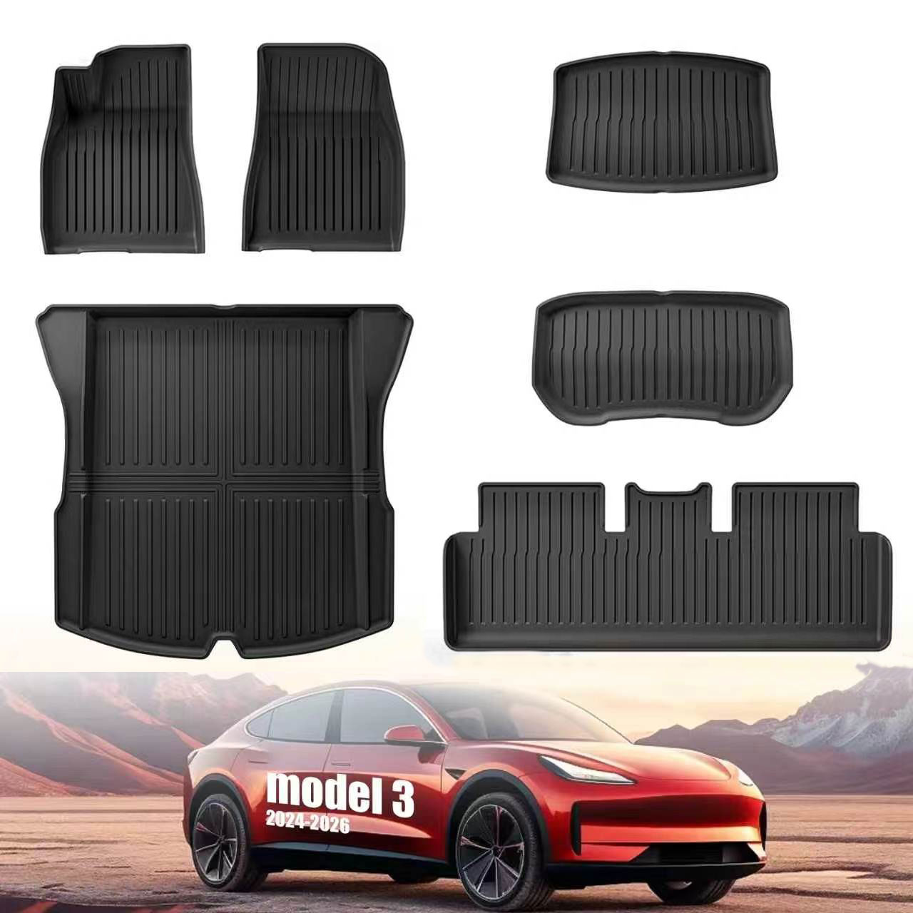 Car Floor Mat - Всепогодные коврики из TPE для Model