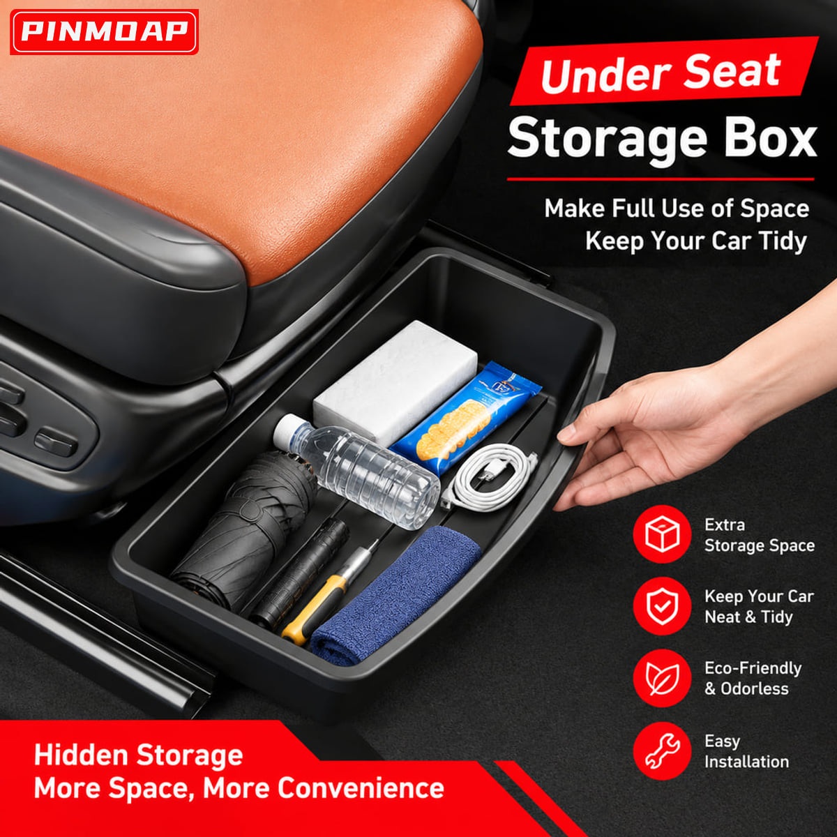 PINMOAP – подседельный органай – обзор и цена Car Cable Organizer